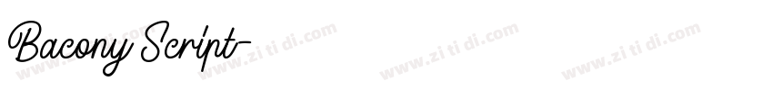 Bacony Script字体转换 Bacony Script字体转换